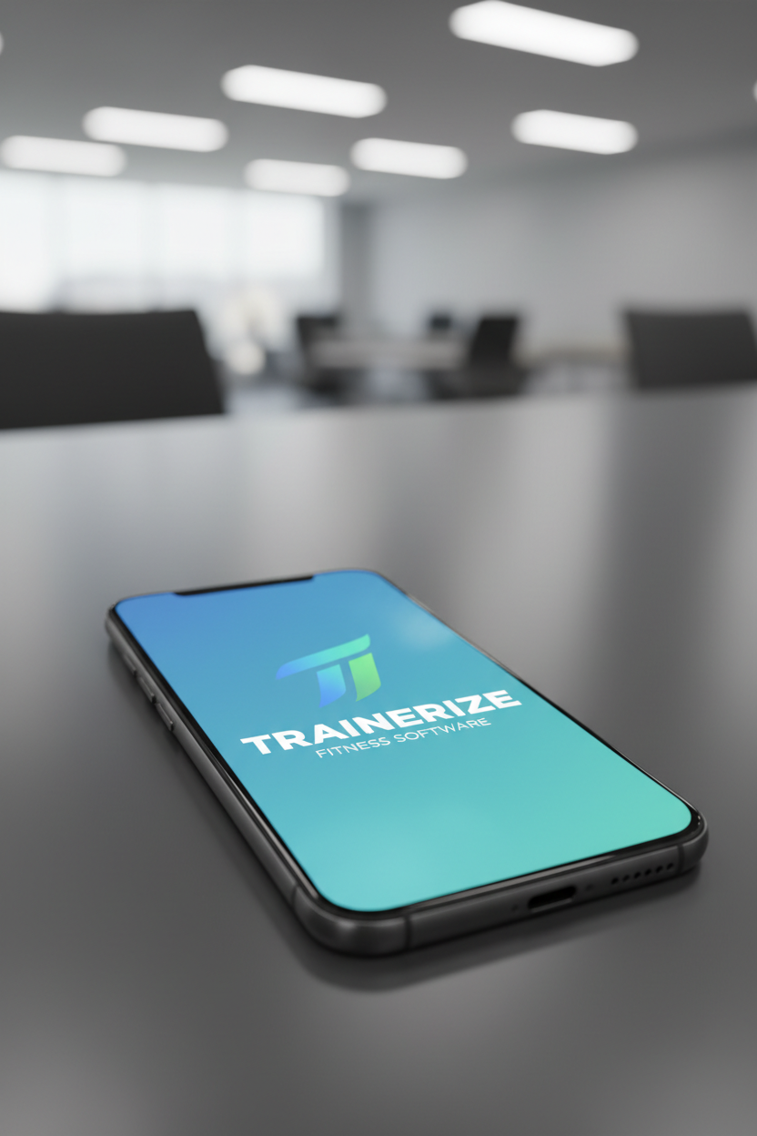 Make a phone with the Trainerize logo on it 